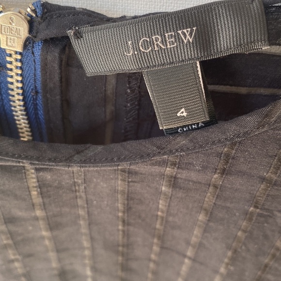 J. Crew Black sheer short sleeve Top - Picture 2 of 8